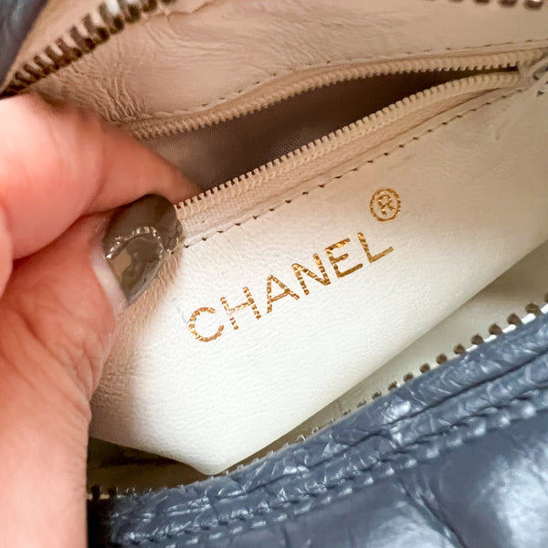 Vintage Chanel Coco Mark Camera Bag With Tassel - Ash x Black