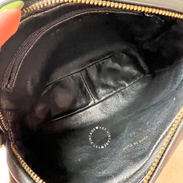 Vintage Chanel Square Camera Bag With Tassel - Black 003