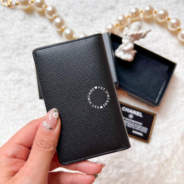 Vintage Chanel Caviar Card Holder - Black