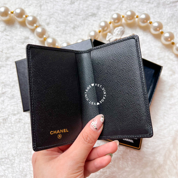 Vintage Chanel Caviar Card Holder - Black