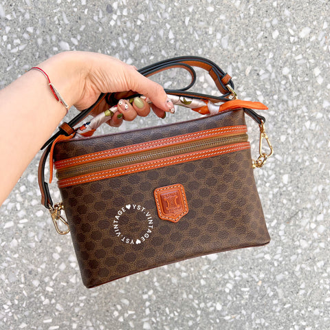 Vintage CELINE Macadam Vanity Bag 017 - Brown (Code: 035000)