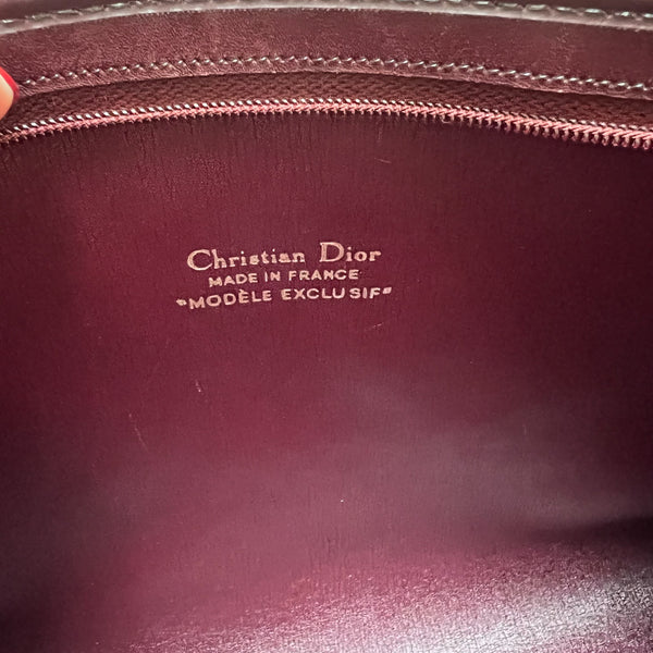 Vintage Dior Trotter Shoulder Bag - Burgundy
