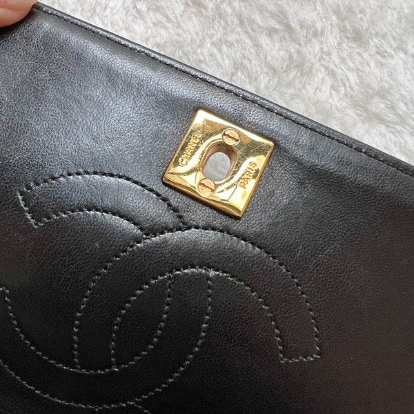 Vintage Chanel Double Flap Bag - Black