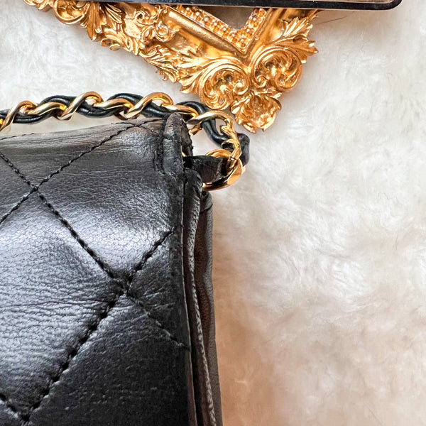 Vintage Chanel Double Flap Bag - Black