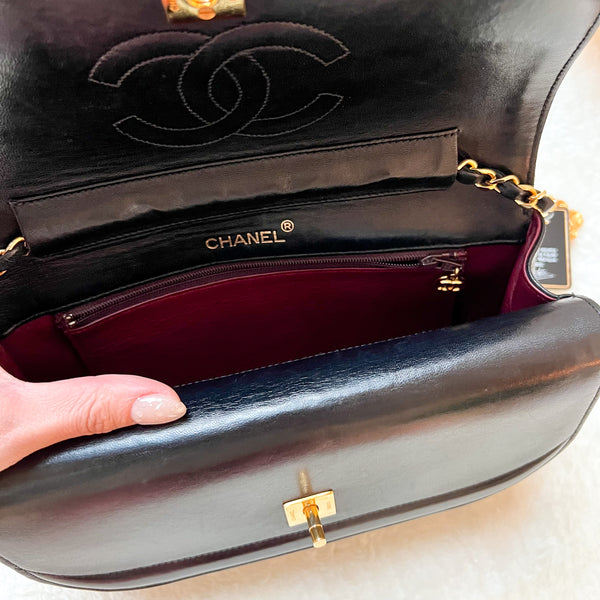 Vintage Chanel Double Flap Bag - Black