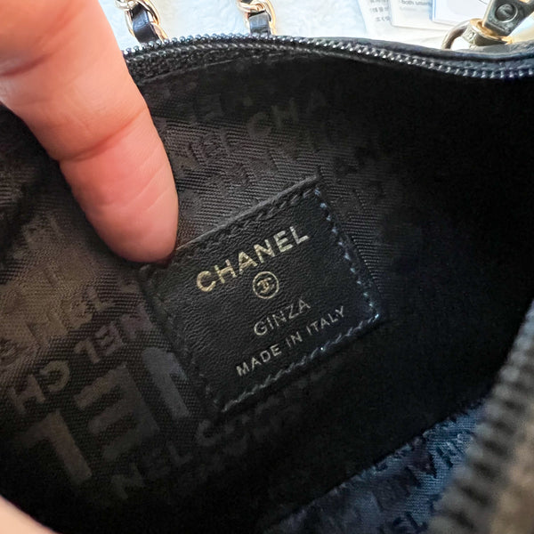Vintage Chanel Ginza Exclusive Camélia Hand Bag - Black (Limited Edition)