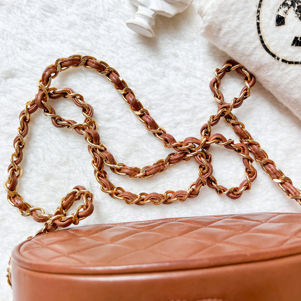 Vintage Chanel Vanity Bag with Tassel - Caramel Latte