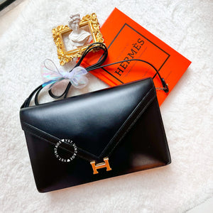 Vintage Hermès 1979 Lydie Shoulder Bag - Black
