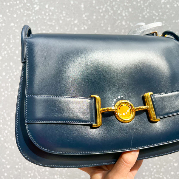 Vintage Hermès 1979 Shoulder Bag - Navy