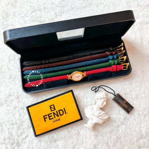 Vintage Fendi Orologi Rainbow Strap Watch 002 - 640L