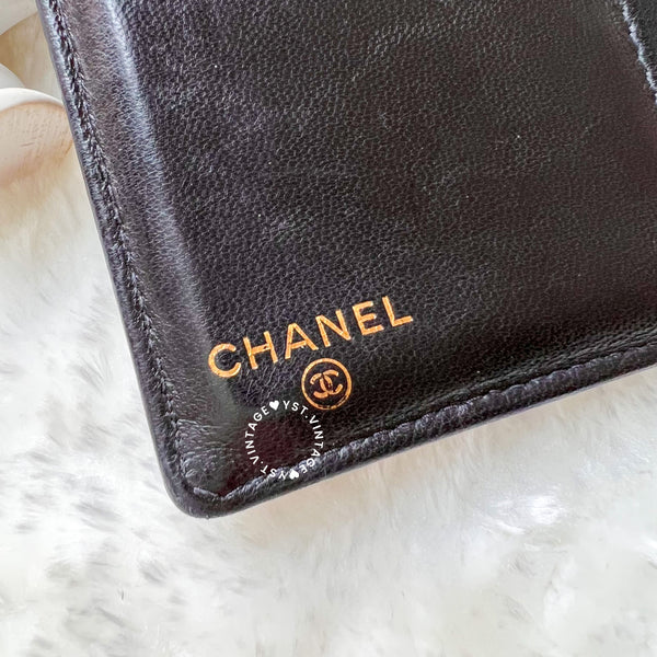 Vintage Chanel Caviar Coco Card Holder - Black 002 (Code: 036100)
