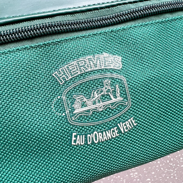 Vintage Hermès Makeup Bag - Green