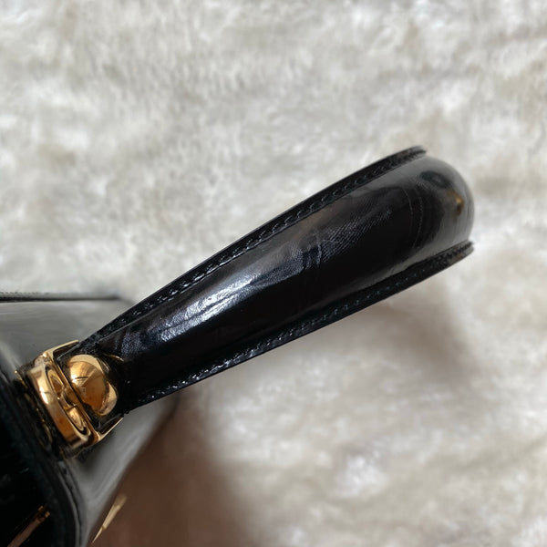 Vintage Salvatore Ferragamo Gancini 2-way (S Size) - Black Patent Leather
