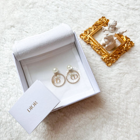 Dior Pearl Tribales and Gold-Finish Metal Earrings