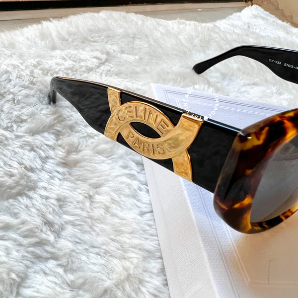 Vintage CELINE 1980s Sunglasses - Gradient Havana