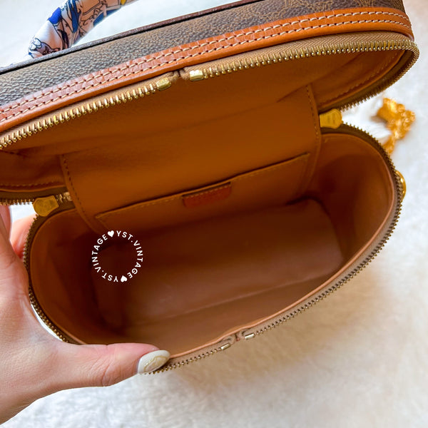 Vintage CELINE Macadam Vanity Bag With Donut Hardware - Brown