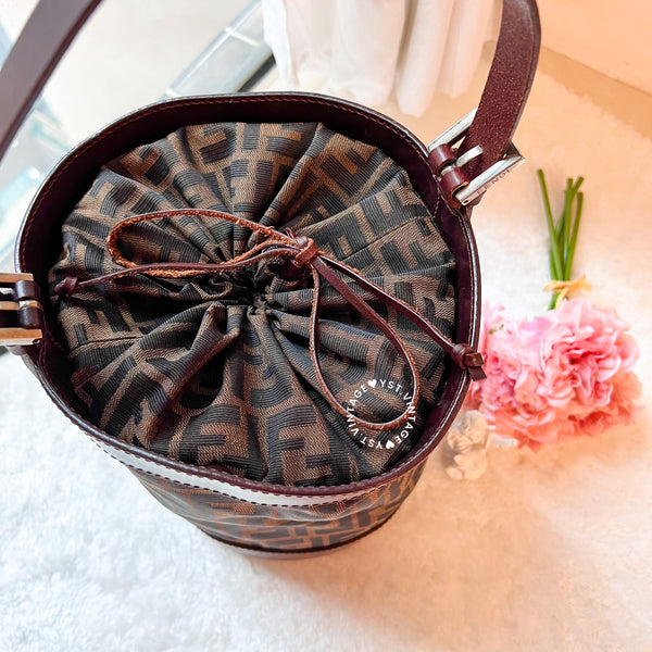 Vintage Fendi Zucca Bucket Bag