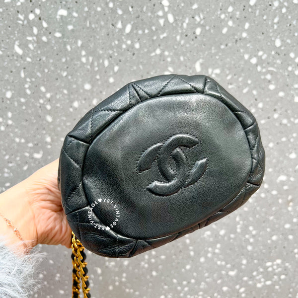 Vintage Chanel Mini Bucket Bag- Black