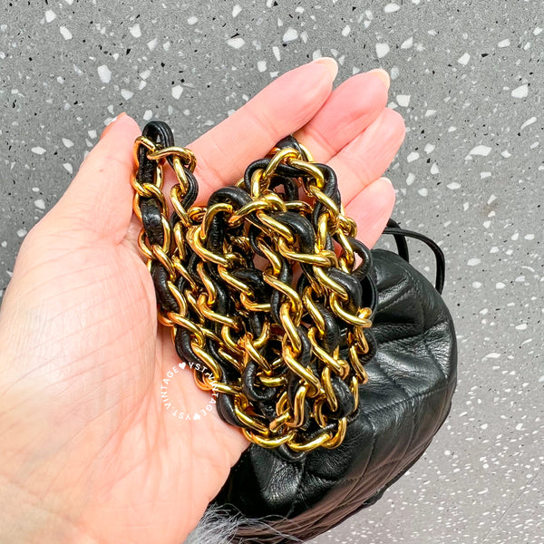 Vintage Chanel Mini Bucket Bag- Black