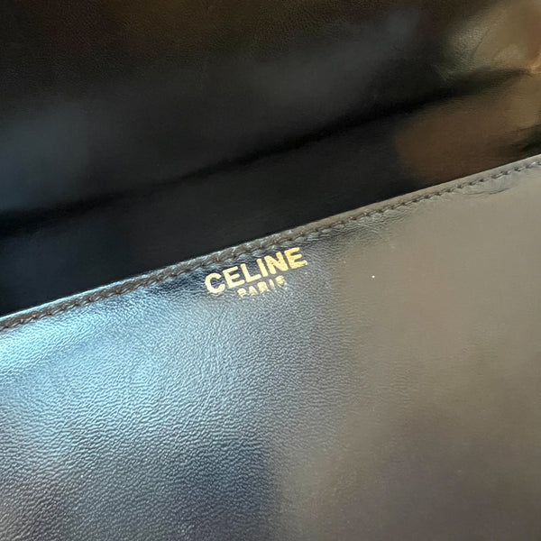 Vintage CELINE Horse Carriage Envelope Bag - Navy