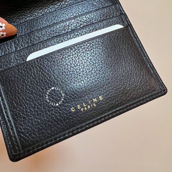 Vintage CELINE Short Wallet - Black