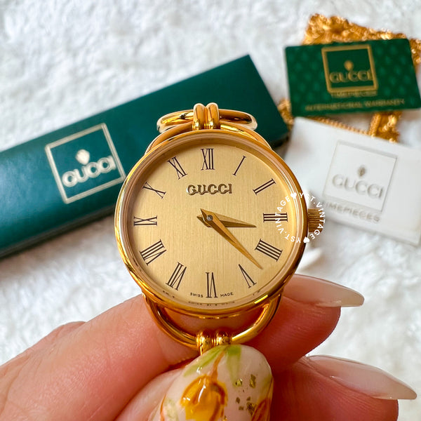 Vintage Gucci Gold Roman Numerals Watch - 6000L