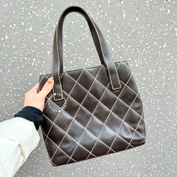 Vintage Chanel Vivian Tote Bag - Mocha Brown