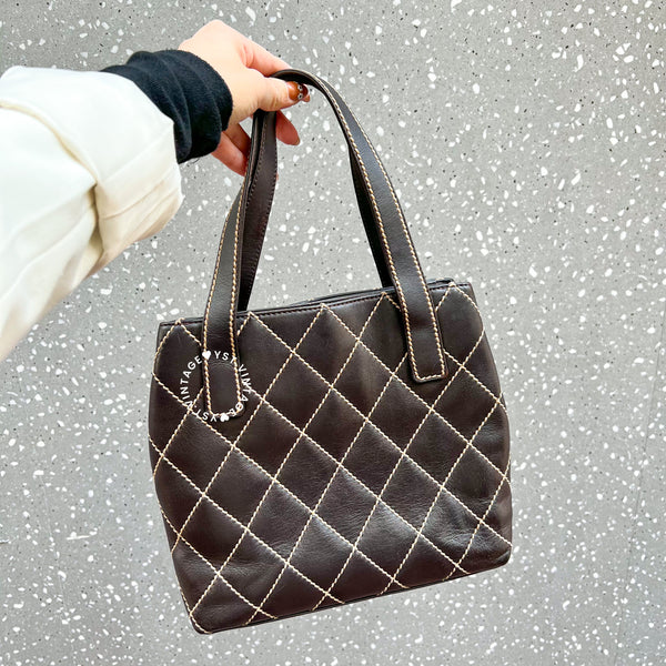 Vintage Chanel Vivian Tote Bag - Mocha Brown