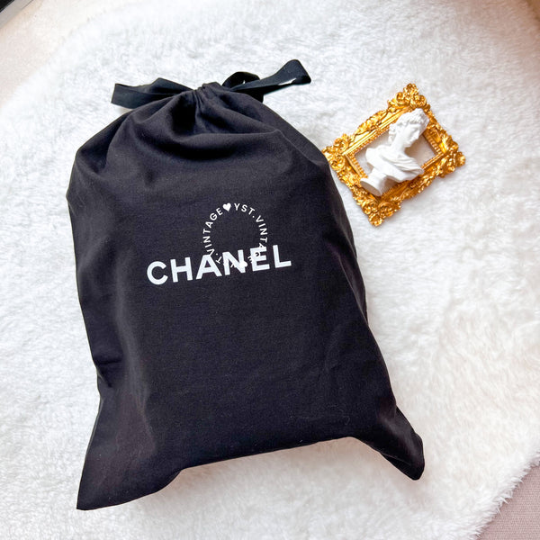 Vintage CHANEL Vertical Vanity Bag - Lambskin Black 008