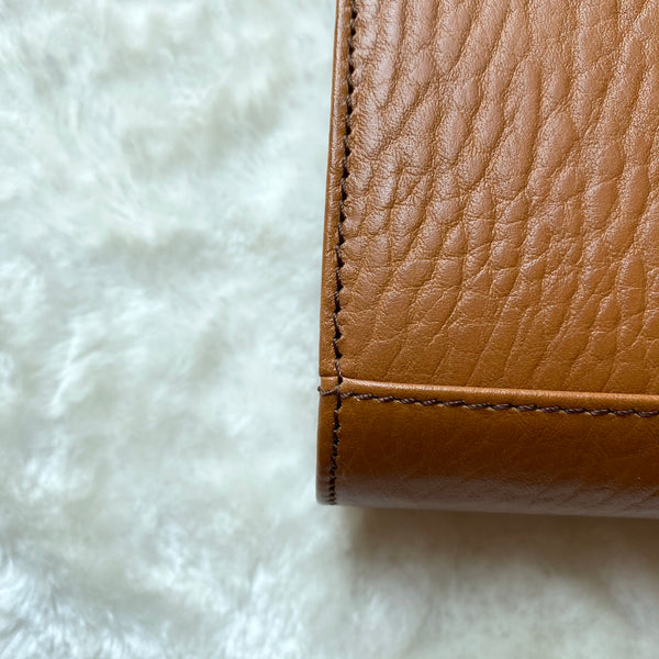 Vintage Burberrys Clutch - Caramel Brown