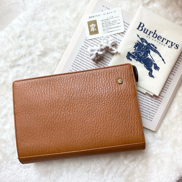 Vintage Burberrys Clutch - Caramel Brown