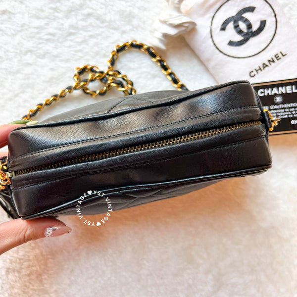 Vintage Chanel Camera Bag With Tassel - Black (Princess Diana Style)