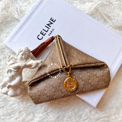 Vintage CELINE Sulky Macadam Coins Bag 003 - Beige