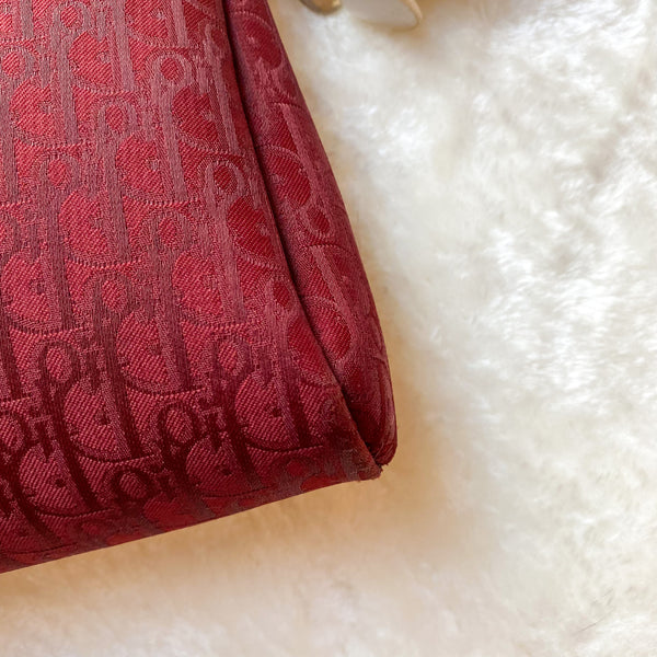 Vintage Dior Trotter Clutch - Burgundy