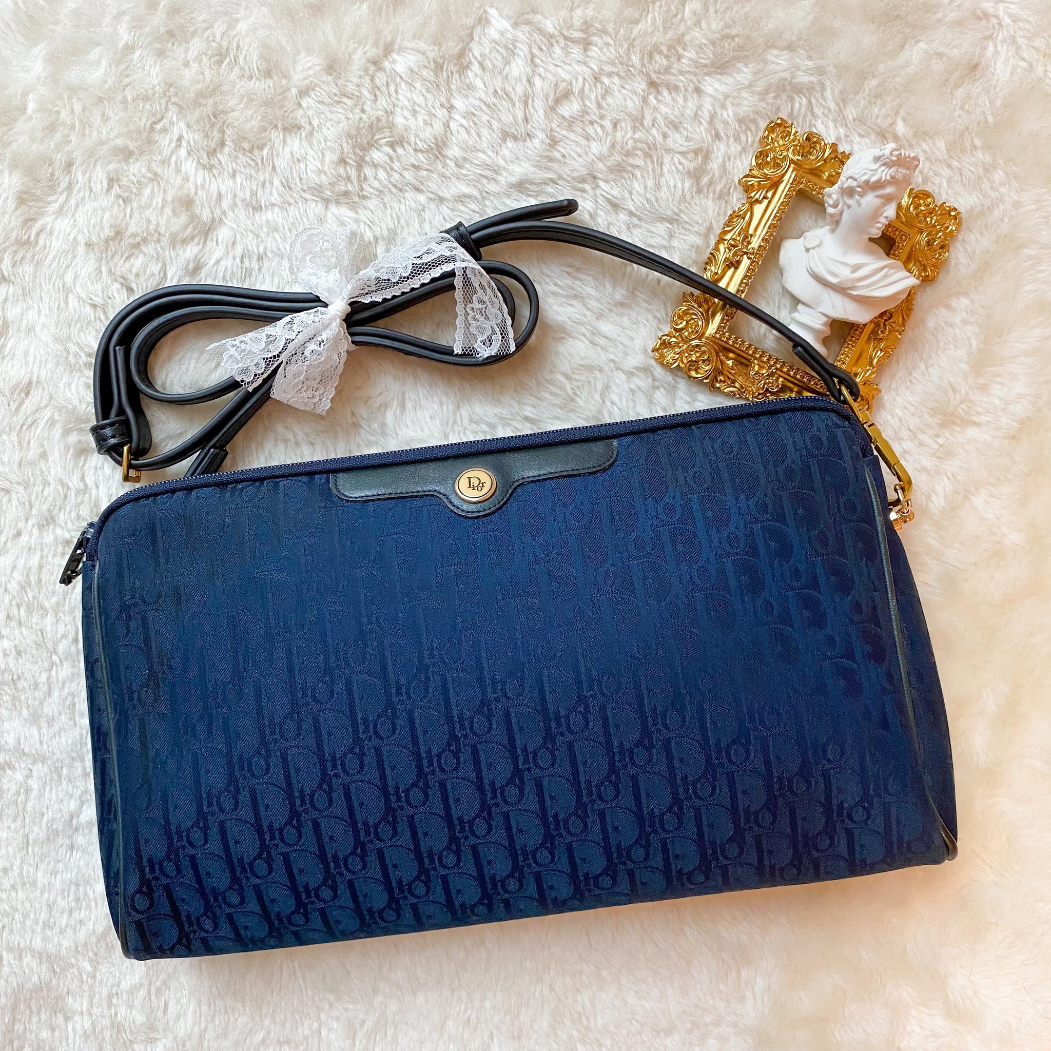 Christian Dior 2004 Trotter Handbag Navy – AMORE Vintage Tokyo
