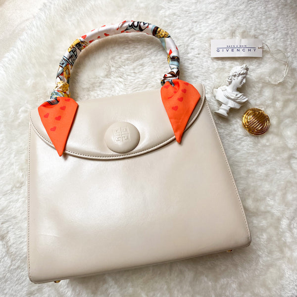 Vintage Givenchy 1990s Kelly Bag - Creamy White