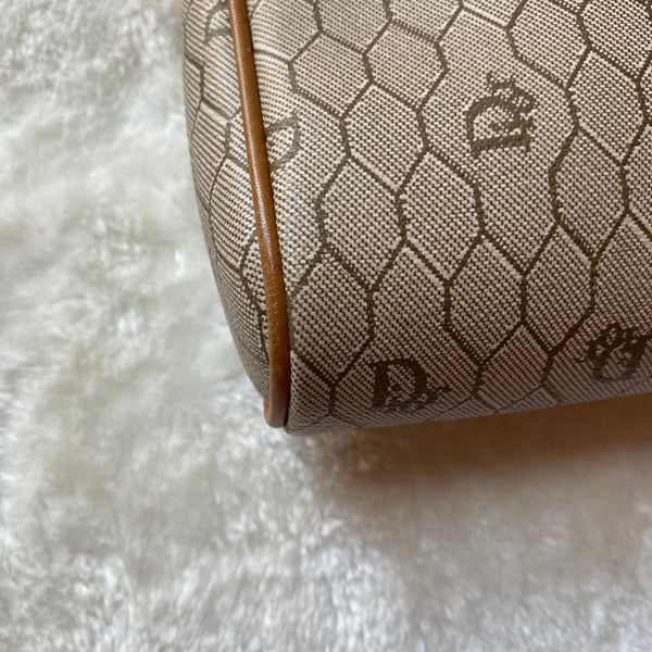 Vintage Dior Honeycomb Clutch - Beige