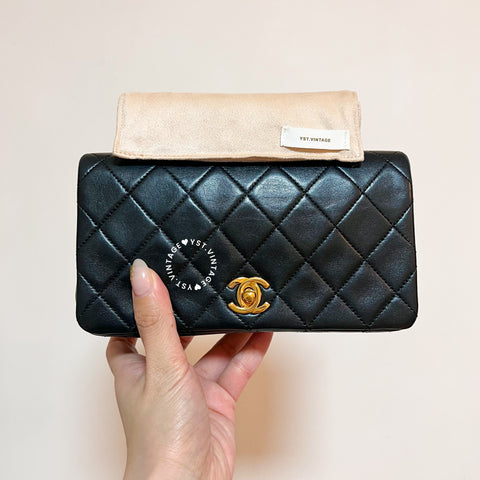 Vintage Chanel Mini Flap Turn-Lock Bag - Black 002 (Code: 046400)