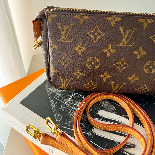 Vintage LV Monogram Pochette with Original Strap