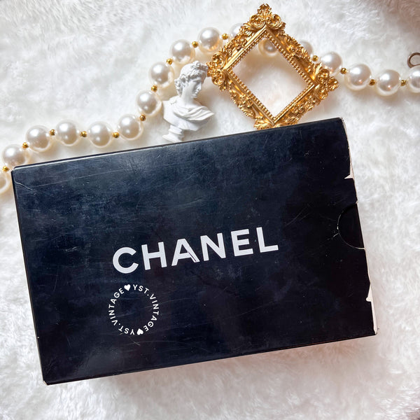 Vintage Chanel Mini Square Flap Bag - Black x Gold