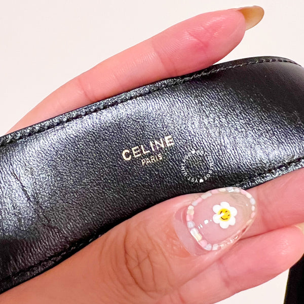 Vintage CELINE Sulky Belt - Black