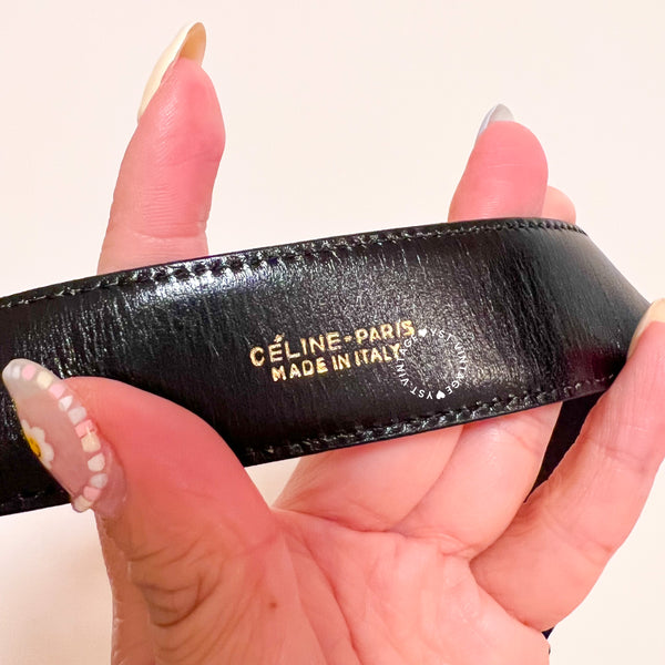 Vintage CELINE Sulky Belt - Black