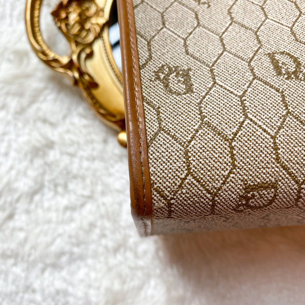 Vintage Dior Honeycomb Kelly Bag - Beige